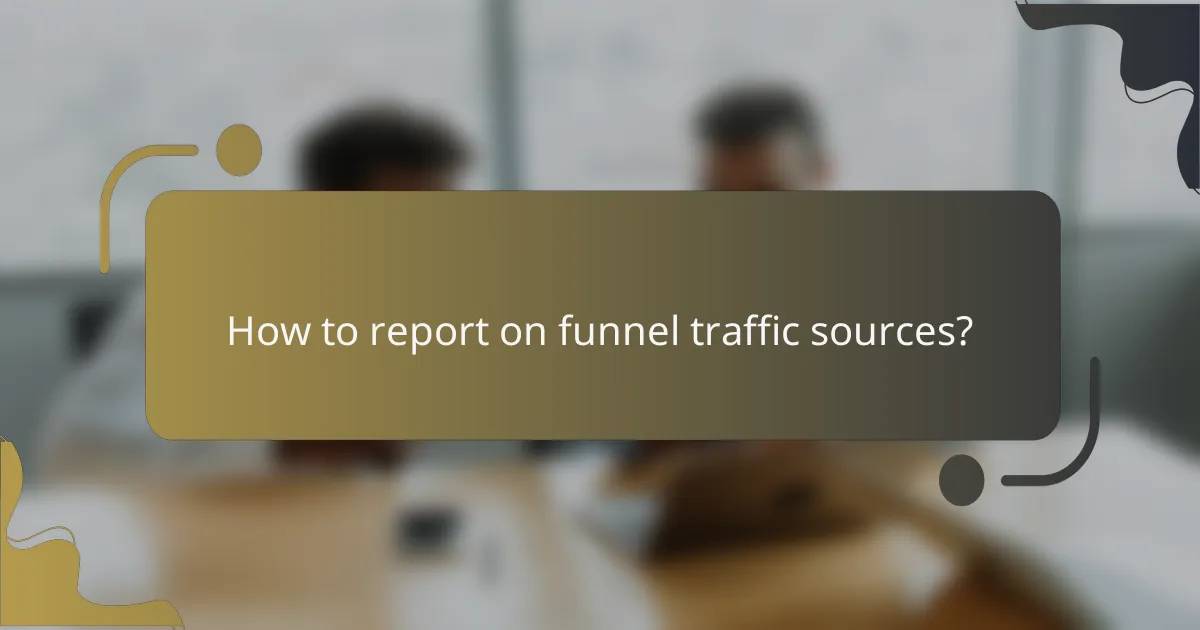 How to report on funnel traffic sources?