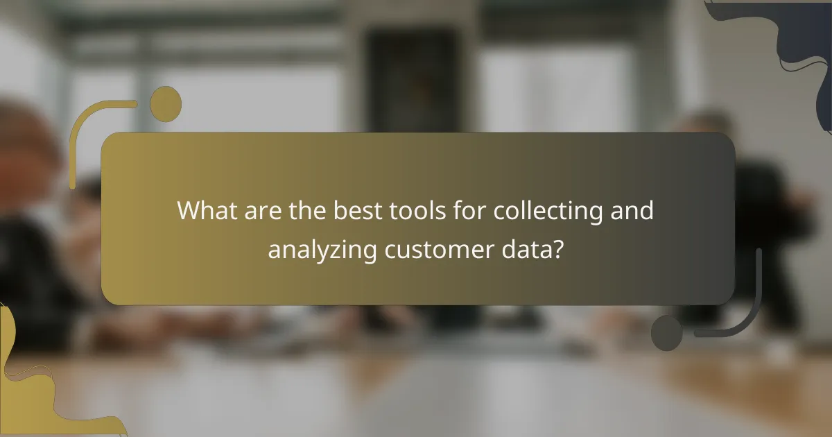 What are the best tools for collecting and analyzing customer data?