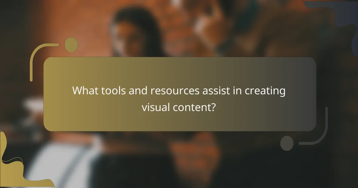 What tools and resources assist in creating visual content?