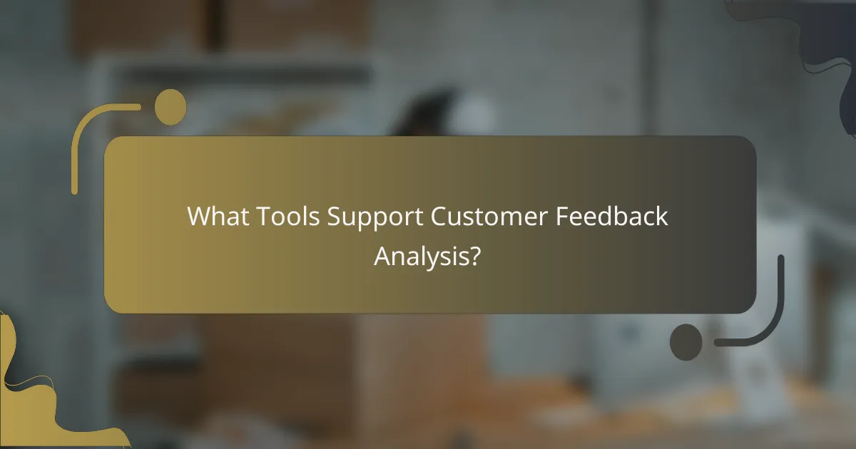 What Tools Support Customer Feedback Analysis?